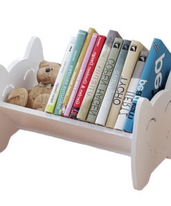 Kinder-Bücherregal weiß + weißer Buch-Organizer + Kinderzimmer
