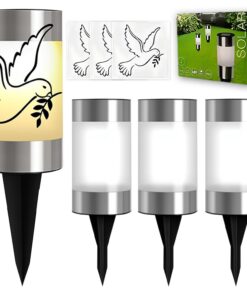 Aohcae 3er-Set Led Grablicht für Friedhof Erinnerung Wassertight [Energieklasse A]