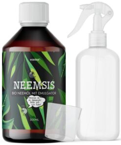 NEEMSIS Organisches Neemöl – kaltgepresst & 100% natürlich, gebrauchsfertig mit natürlichem Emulgator (umweltfreundlich)