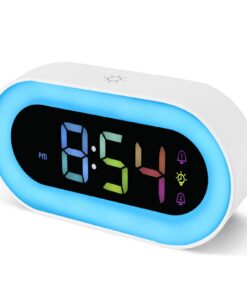 Kinder Wecker Digital Nachtlicht 18 Klingeltöne Snooze Modi