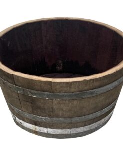 Fassl Baron 100 Liter halbes Eichenfass - für Garten und Terrasse - Original Fass mit 100 Liter Volumen - Regentonne, Mi