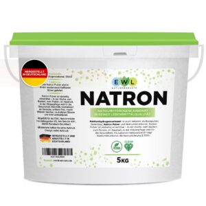 Natron Pulver Baking Soda 5kg Deutsche Herstellung Hochreine Lebensmittelqualität Backpulver Recyclefähiger Eimer