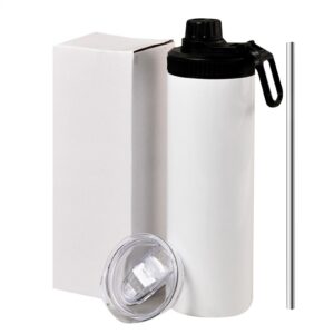 Sublimationstumblers 20 oz Doppel-Wall Vakuumisolierter Stainlesssteel, leak-resistant lid, portabel, 6,61 x 3,46 Zoll,