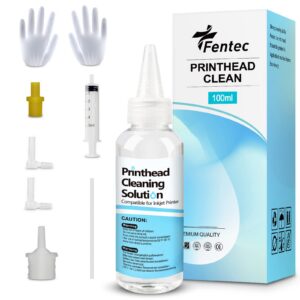 FENTEC Druckkopfreiniger Düsenreiniger für Epson HP Canon Brother Tintenstrahldrucker - Effektive Reinigung, 100 ml | F