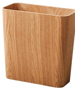 GARVALON Stabil und Robust Tragbarer Holz Abfallkorb für Wohnzimmer | GARVALON Langlebiger Holzpapierkorb für Schlafzim