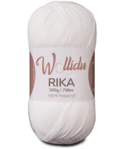 Rika Garn zum Häkeln und Stricken Weiß 100% Polyacryl 300g / 798m OEKO-TEX STANDARD 100 Rika Häkelgarn Weiß 100% Polya