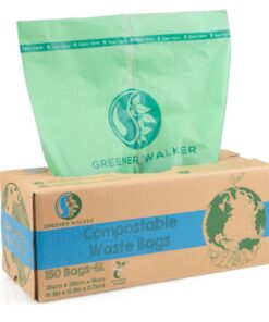 Greener Walker 100% Kompostierbare biologisch abbaubare Küchenmüllbeutel 6L ClimatePartner certified