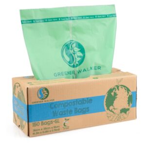 Greener Walker 100% Kompostierbare biologisch abbaubare Küchenmüllbeutel 6L ClimatePartner certified