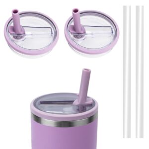 WALLFID 2pcs Auslaufsichere 40oz Becher Ersatz,Kompatibel mit Stanley Becher,Auslaufsicher und Staubdicht,Dämmerungs Lil