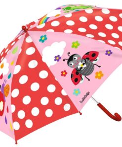 Moses Krabbelkäfer Regenschirm Zauber-Tupfen Kinderregenschirm mit Farbwechsel bei Regen für Kinder einfache Handhabung