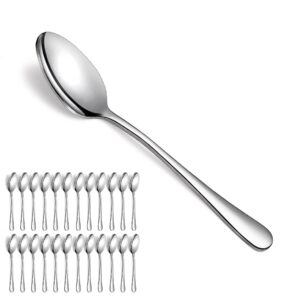 Evanda Suppenlöffel Set 24er 18.5cm, Edelstahl Besteck, leicht zu reinigen, spülmaschinenfest