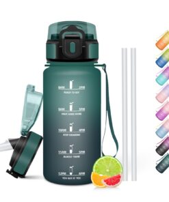 HoneyHolly Trinkflasche Kinder 500ml BPA-Frei Auslaufsicher mit Strohhalm für Schule