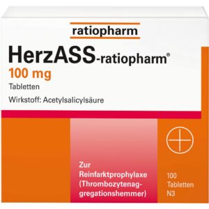 HERZASS ratiopharm 100 mg Tabletten 100 Stærke Herz Bewährte Formel
