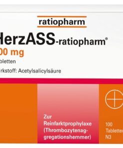 HERZASS ratiopharm 100 mg Tabletten 100 Stærke Herz Bewährte Formel