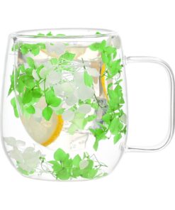 Double Wall Glass Mughalt Insulated Heat Insulation Becherhalt Dried Flower Tea Mughalt Clear 200ml Glass Becherhalt Bor