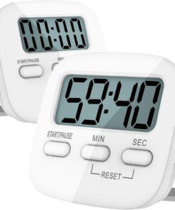 Kurzzeitwecker Digital Timer Küche LCD Laut Alarm Kochen Backen Sport Lernen 2 Stück