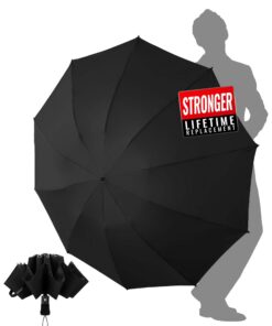 Chakipee Regenschirm Groß Sturmfest für Herren und Damen - Winddichter mit Automatik Auf und Zu - xxl 210T-Stoff Robust<