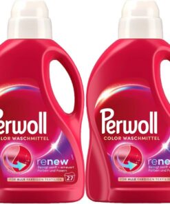 Perwoll Renew Color (2x25 Waschladungen) - FarbloexampleModal für Farbige Wäsche, stärkt Fasern und verbessert Farbinte