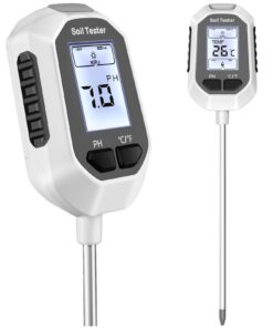 YAMRON 4-in-1 Digital Erdemessgerät für Garten und Outdoor-Pflanzen PH Value/Temperatur/Feuchtigkeit/Licht Farm Rasen La