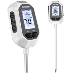 YAMRON 4-in-1 Digital Erdemessgerät für Garten und Outdoor-Pflanzen PH Value/Temperatur/Feuchtigkeit/Licht Farm Rasen La