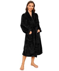 HEARTNICE Damen Plüsch Bademantel weich warm flauschig