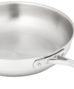 Stellar Profile Unbeschichtete Edelstahlpfanne – 24 cm | Langlebige Bratpfanne Induktion für den Täglichen Gebrauch | Of