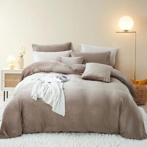 Nyescasa Winter Plüsch Bettwäsche Coral Warme Wendebettwäsche OEKO-TEX STANDARD 100 Nyescasa Winter Plüsch Bettwäsche 13