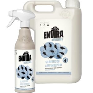 Envira Silberfisch Abwehrspray 500 ml - Effektives Mittel gegen Silberfische in der Wohnung - Langzeitwirkung für nachha