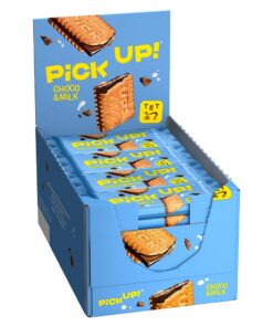 PiCK UP! Choco&Milk Keksriegel (24 x 28 g) - der Snack für unterwegs mit knackiger Milchschokolade & Milchcreme, perfekt