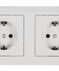 MC POWER - Steckdose 2-fach Schutzkontakt | CUP - Beginner 2S | 3-teilig | Weiss-poliert | Home Electrician