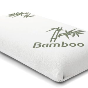 Siebenschläfer Orthopädisches Nackenstützkissen - Druckausgleichendes Visko-Gelschaum, Bamboo-Bezug, 60x40 cm, 13 cm Höh