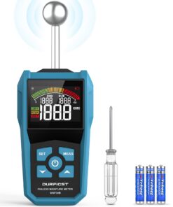 DURFICST Feuchtigkeitsmesser mit Farb-LCD und Akustischem Alarm für alle Baustoffe, Holz, Wände, Putz, Mauerwerk - 20-40