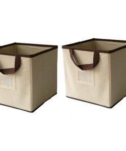 2er Set Faltbare Aufbewahrungsbox für Kleidung Schrank Organizer ohne Deckel | 2er Set Faltbare Aufbewahrungsbox Schran