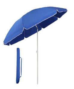 Sekey 160 cm Sonnenschirm Strand mit Schutzhülle für Balkon, Garten & Terrasse - Neigungswinkel und Höhe verstellbar - N