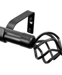 Deconovo Teleskop Gardinenstange Metall stabil ausziehbar 76-360 cm Schwarz