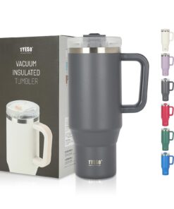 Riley Joy 1200ml Edelstahl Thermobecher Trinkflasche mit Strohhalm Auslaufsicher Kaffeebecher to Go