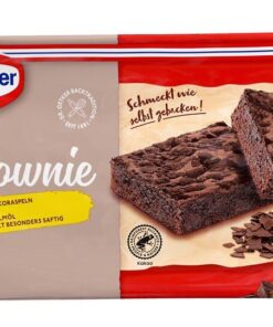Dr. Oetker fertiger Brownie 5er Pack dunkler Rührkuchen für spontane Anlässe mit belgischer Schokolade & Kakao im Teig,