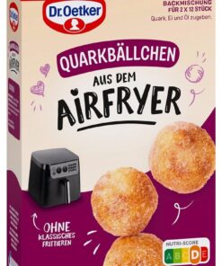 Dr. Oetker Airfryer Quarkbällchen - Geschmacksvoll & gut fürs Gesundheit, Backmischung für Heißluftfritteuse, perfekt fü