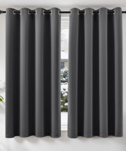 TOPICK Blackout Gardinen mit Ösen 175x140 cm Schlafzimmer und Wohnzimmer VERDUNKLUNGSVORHÄNGE OEKO-TEX STANDARD 100 TOP