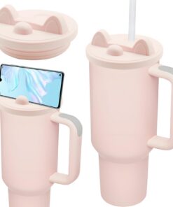Stanley Ersatzbecherdeckel 40 oz mit Handyhalterung und Splash Resistant Tumbler Lids (Pink) Stanley 2-in-1-Ersatzbech