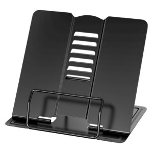 Newpop Schwarzes Buchständer für Children, Kochbuchhalter, für Tische Podien, Halterung Zum Lese, Metall