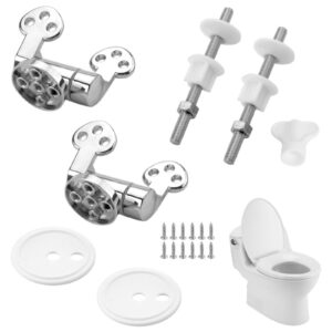 WC-Sitz-Scharnier-Zink-Legierung, Edelstahl, 2 Set Ersatz für sanfte Schließung des WC-Sitzdeckels