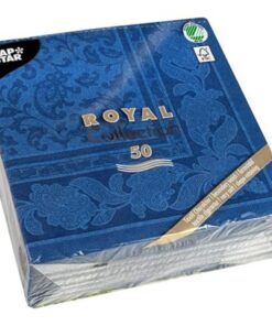 ROYAL Collection dunkelblau Servietten 1/4-Falz 40x40 cm für Essen und Trinken