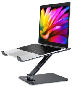 Babacom Höhenverstellbarer Laptop Ständer, Aluminiumlegierungs-Faltbarer Stand Ergonomisch und Belüftet für 10-16" Lapto