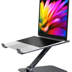 Babacom Höhenverstellbarer Laptop Ständer, Aluminiumlegierungs-Faltbarer Stand Ergonomisch und Belüftet für 10-16" Lapto