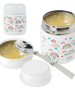 Thermobecher Essen 300ml Edelstahl BPA-Frei - Warmhaltend 6-12h für Kinder & Erwachsene |Ideal für Schule, Büro & Unterw