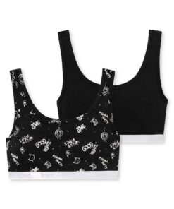 Schiesser Mädchen 2 Pack Unterwäsche Bustier - 95/5 Organic Bio Baumwolle - Kindergröße 140 bis 176