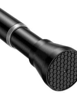 ClimeCo Teleskopstange ohne Bohren 70-127 cm Schwarz für Badezimmer & Dusche