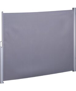 Ventanara® ausziehbar Sonnensegel Windschutz (180 x 300 cm, Grau) Ventanara® Sichtschutz Seitenmarkise Sonnenschutz (1