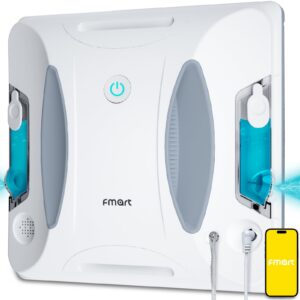 Fmart W6 Fensterputzroboter mit Sprühfunktion für professionelle Fensterreinigung im Privathaus und Büro | Leistungssta